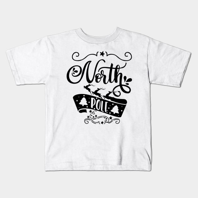 North Pole Kids T-Shirt by JakeRhodes